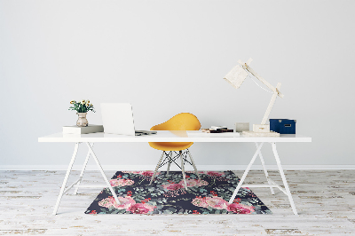 Tapis de chaise de bureau Fleurs et feuilles