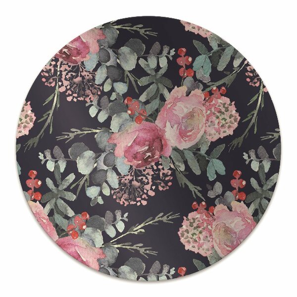 Tapis de chaise de bureau Fleurs et feuilles