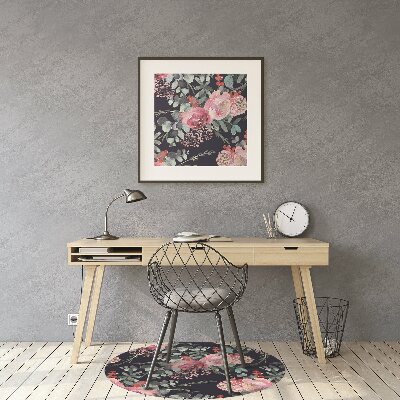 Tapis de chaise de bureau Fleurs et feuilles