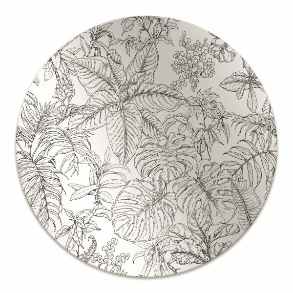 Tapis de chaise de bureau Feuilles dessinées