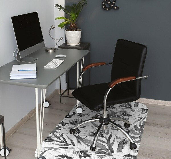 Tapis de chaise de bureau Feuilles et fleurs