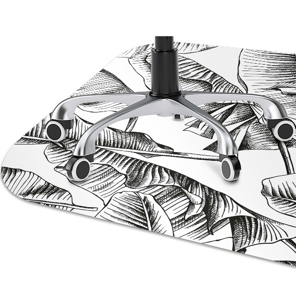 Tapis bureau Feuilles noires