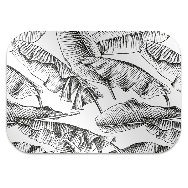 Tapis bureau Feuilles noires