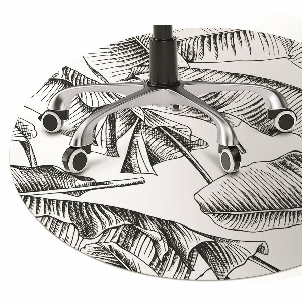 Tapis bureau Feuilles noires