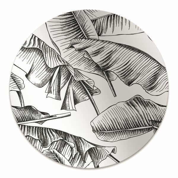 Tapis bureau Feuilles noires