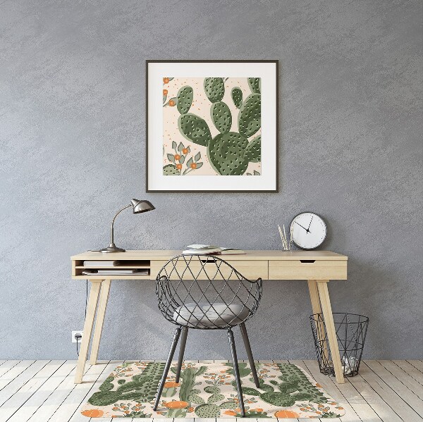 Tapis protection sol Cactus orange