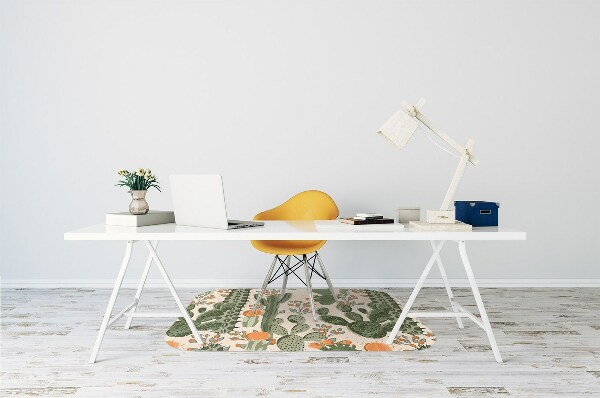Tapis protection sol Cactus orange