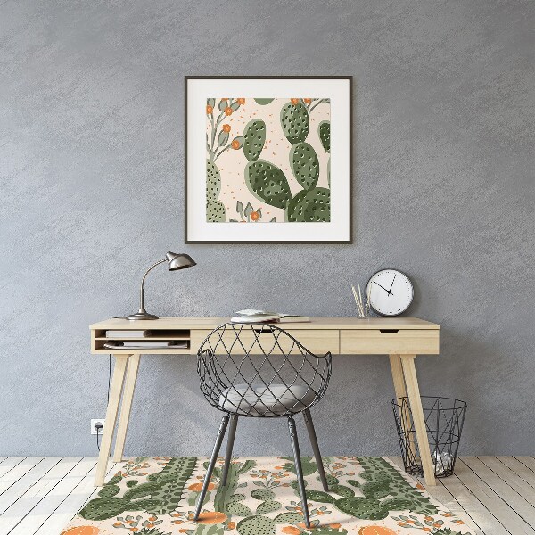 Tapis protection sol Cactus orange