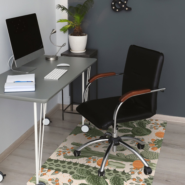 Tapis protection sol Cactus orange