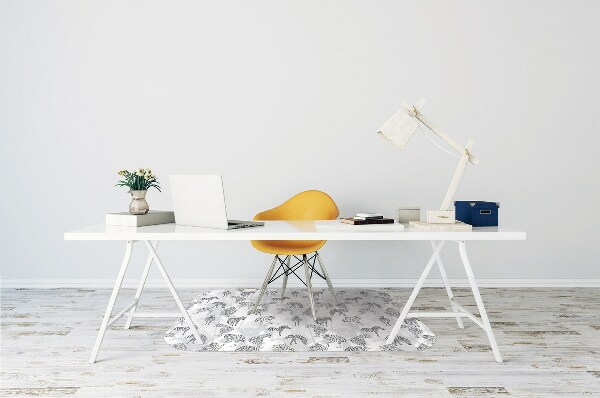 Tapis de chaise de bureau Tigres et zèbres