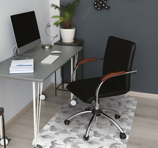 Tapis de chaise de bureau Tigres et zèbres