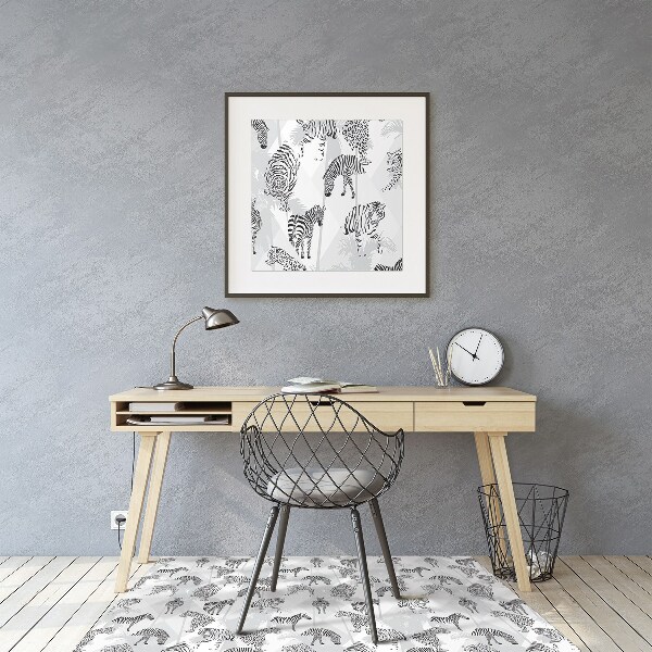Tapis de chaise de bureau Tigres et zèbres