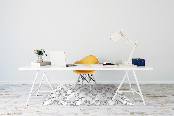 Tapis de chaise de bureau Tigres et zèbres
