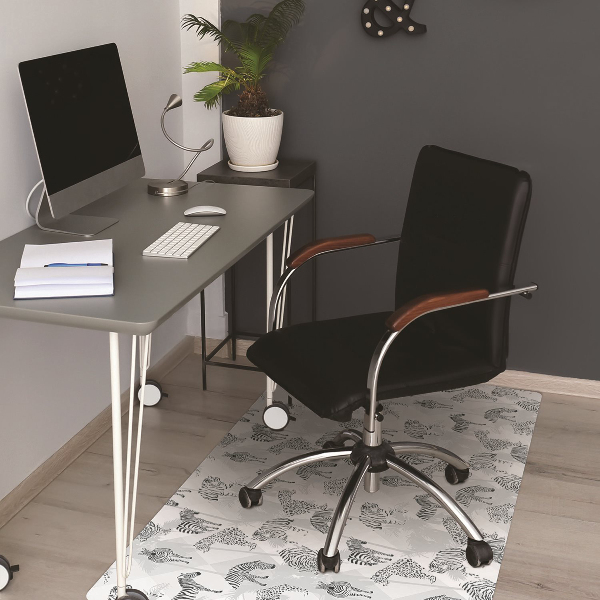Tapis de chaise de bureau Tigres et zèbres
