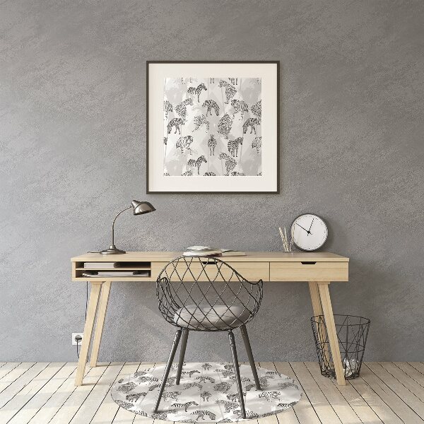 Tapis de chaise de bureau Tigres et zèbres