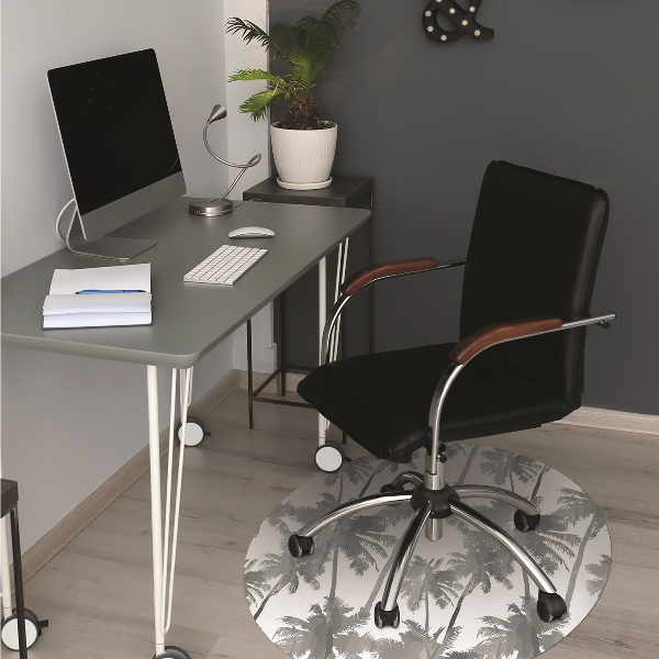 Tapis bureau Palmier gris