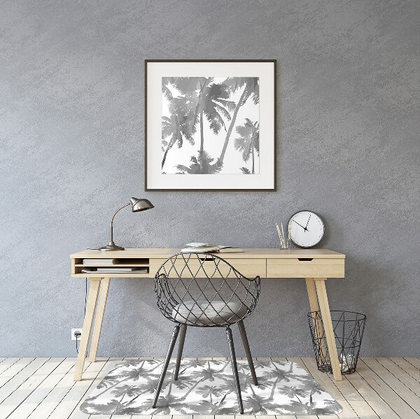 Tapis bureau Palmier gris