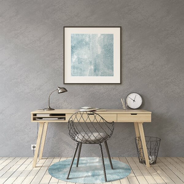 Tapis de chaise de bureau Modèle tropical