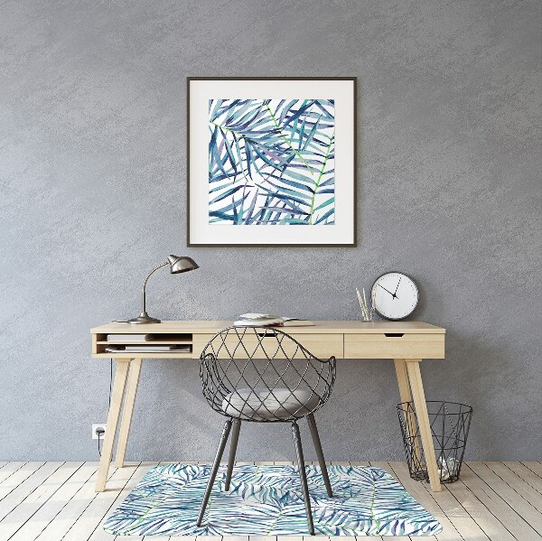 Tapis fauteuil bureau do biura Feuilles exotiques