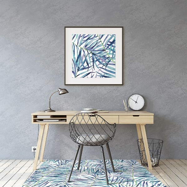 Tapis fauteuil bureau do biura Feuilles exotiques