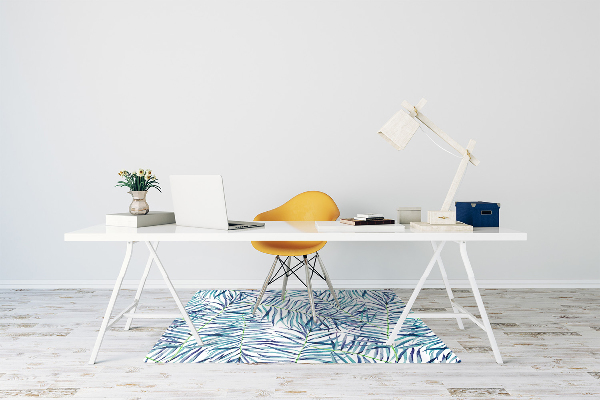 Tapis fauteuil bureau do biura Feuilles exotiques