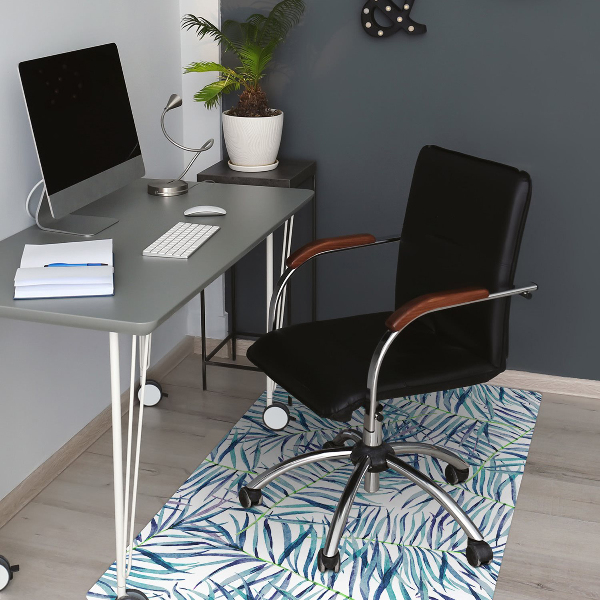 Tapis fauteuil bureau do biura Feuilles exotiques