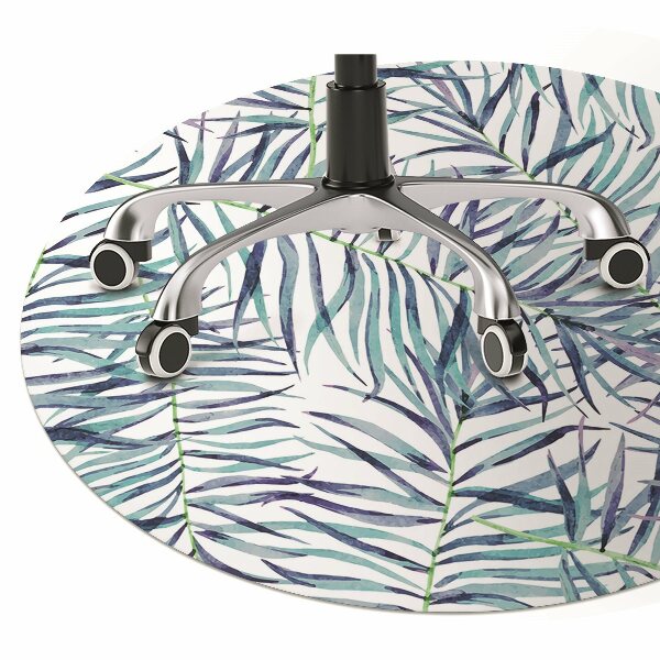 Tapis fauteuil bureau do biura Feuilles exotiques