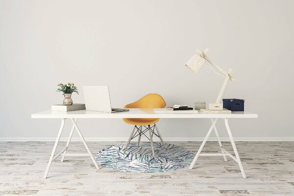 Tapis fauteuil bureau do biura Feuilles exotiques
