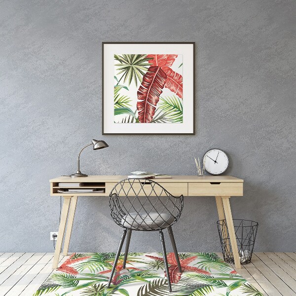 Tapis de chaise de bureau Jungle
