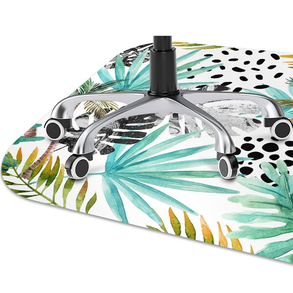 Tapis pour chaise de bureau Palmiers et feuilles