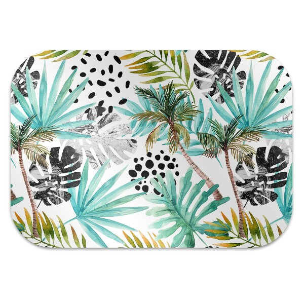 Tapis pour chaise de bureau Palmiers et feuilles