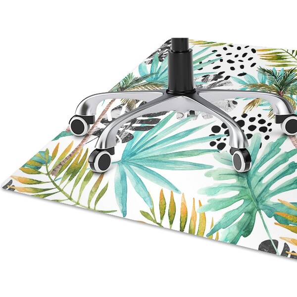 Tapis pour chaise de bureau Palmiers et feuilles