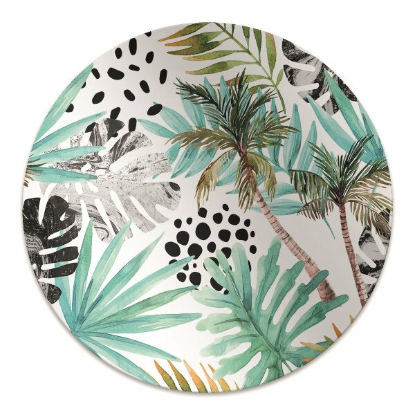 Tapis pour chaise de bureau Palmiers et feuilles