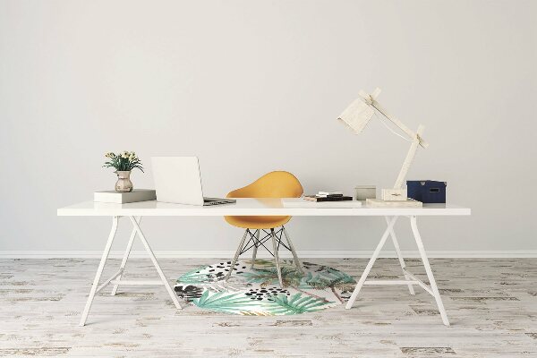 Tapis pour chaise de bureau Palmiers et feuilles