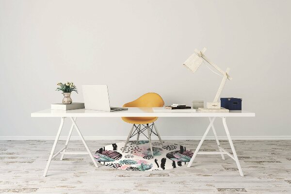 Tapis pour chaise de bureau Abstraction de la jungle
