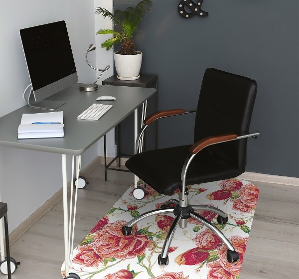 Tapis pour chaise de bureau Oiseaux rouges