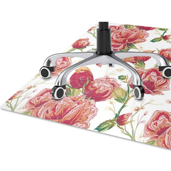 Tapis pour chaise de bureau Oiseaux rouges