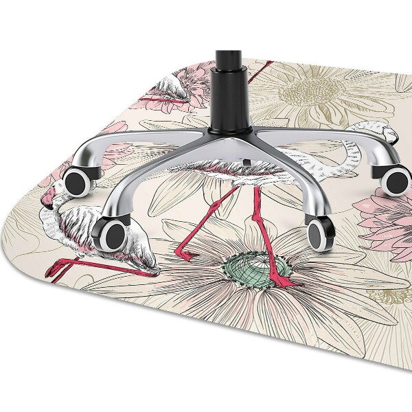 Tapis pour chaise de bureau Flamant rose