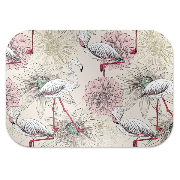 Tapis pour chaise de bureau Flamant rose