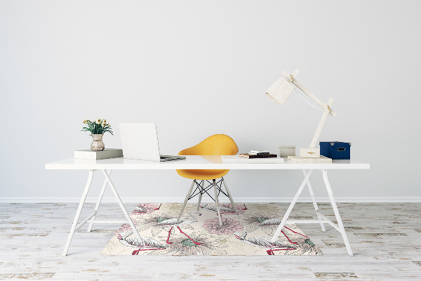 Tapis pour chaise de bureau Flamant rose