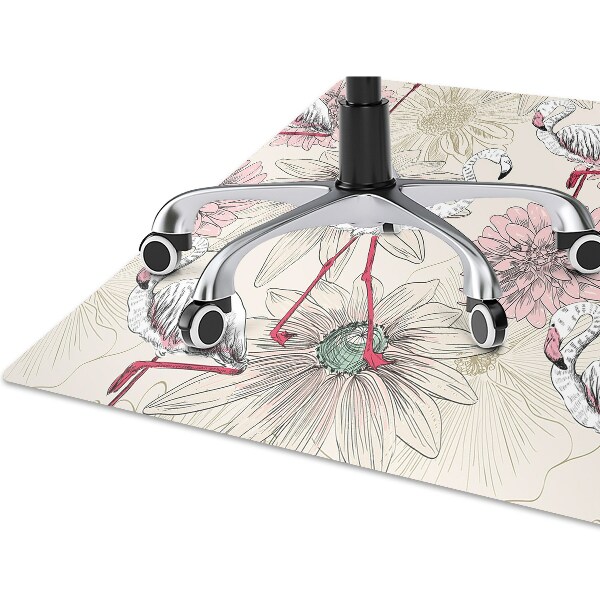 Tapis pour chaise de bureau Flamant rose