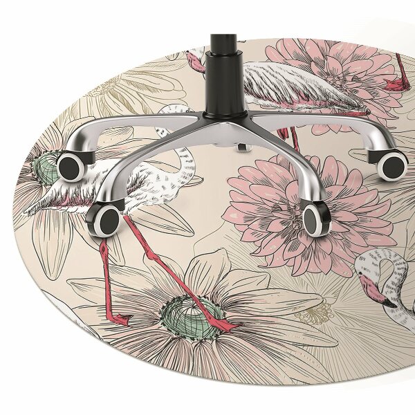 Tapis pour chaise de bureau Flamant rose
