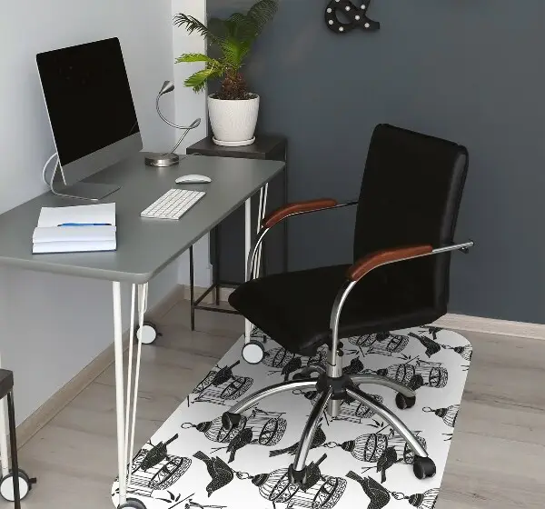Tapis bureau Cages d'oiseaux