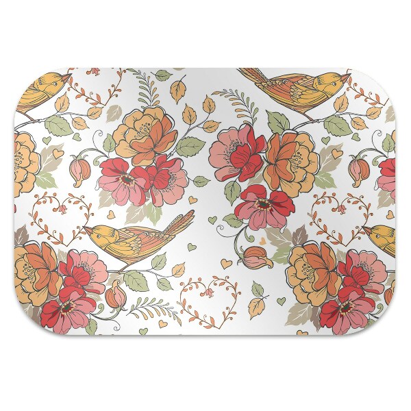 Tapis pour chaise de bureau Ornement d'oiseaux