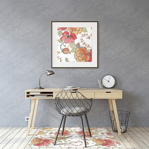 Tapis pour chaise de bureau Ornement d'oiseaux