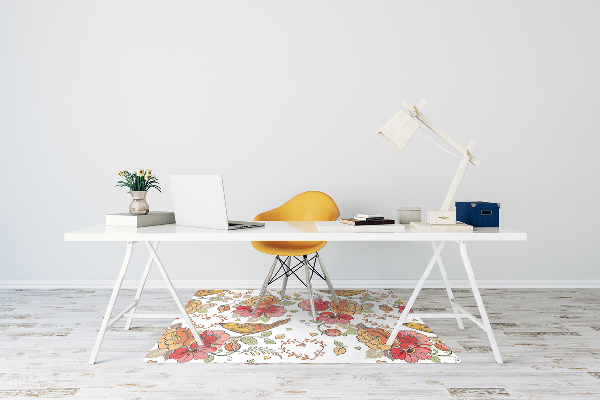 Tapis pour chaise de bureau Ornement d'oiseaux