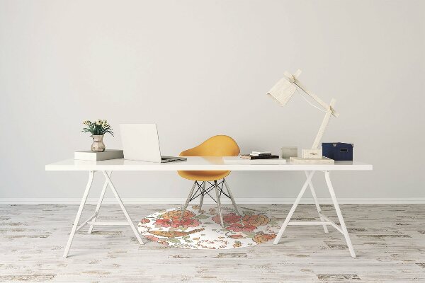 Tapis pour chaise de bureau Ornement d'oiseaux