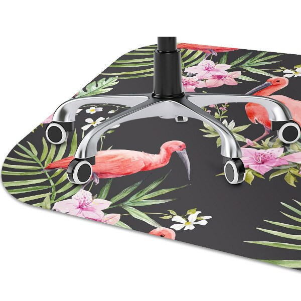 Tapis pour chaise de bureau Flamant noir
