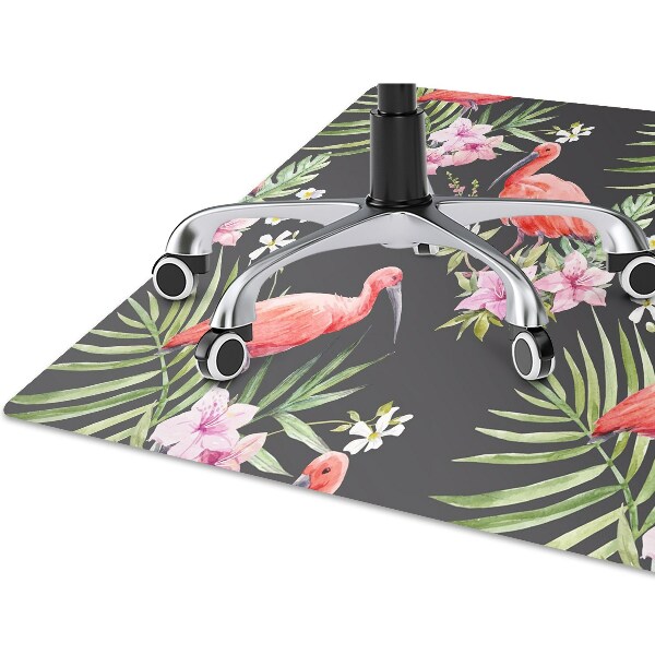 Tapis pour chaise de bureau Flamant noir