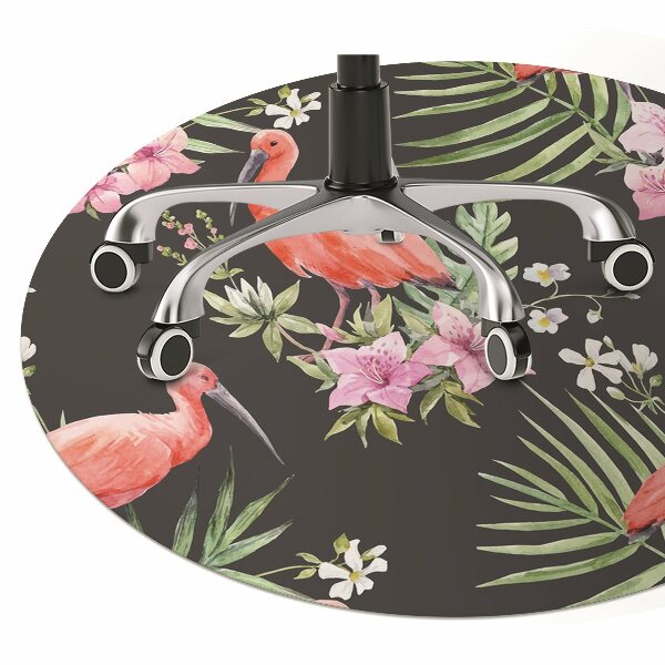 Tapis pour chaise de bureau Flamant noir